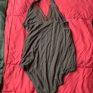 American eagle grey lace bodysuit
